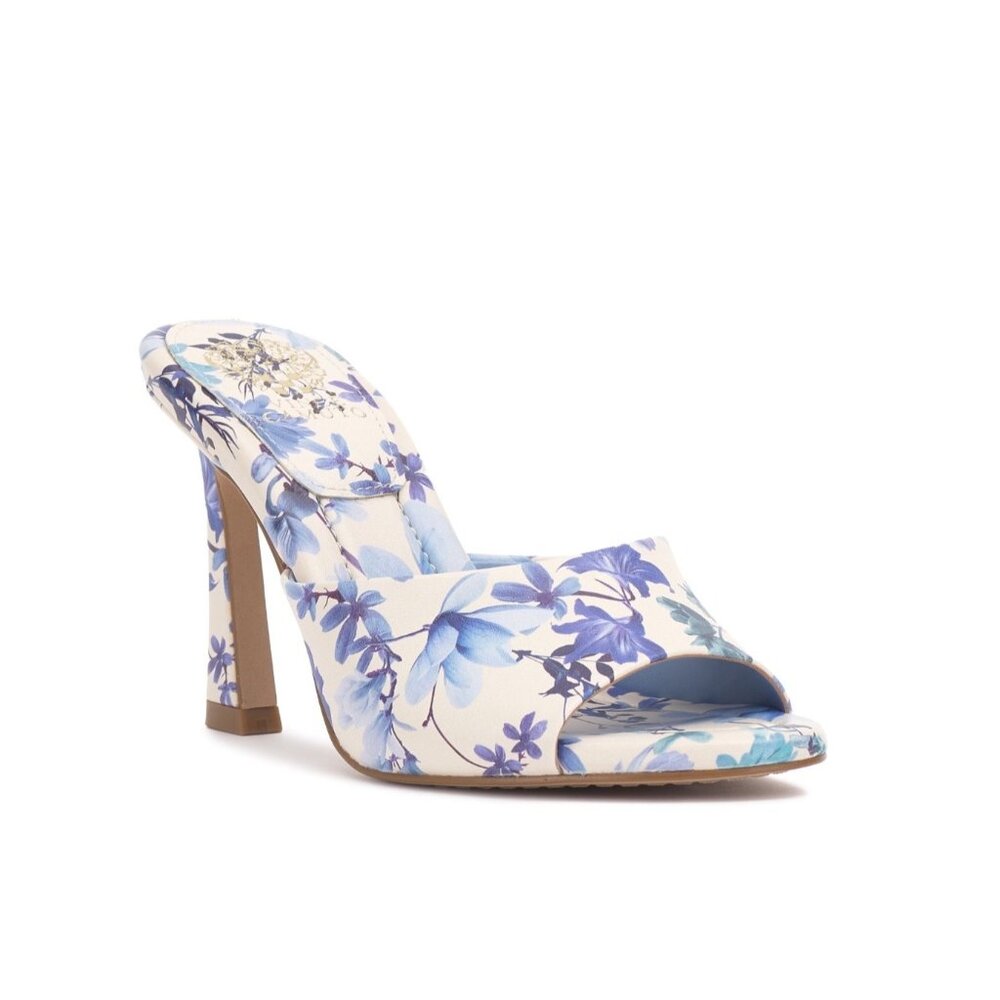 VINCE CAMUTO Paigely TRELLIS BLUE Mule heels SIZE 8